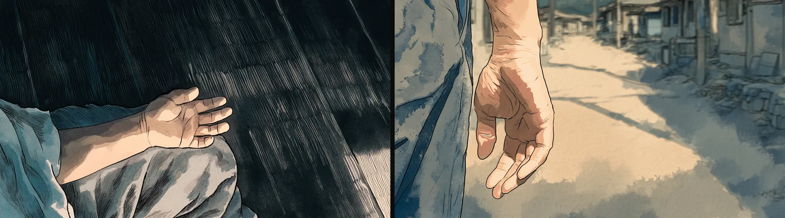 The hand in scene 1 #13 and the empty hand in scene 7 #59.
